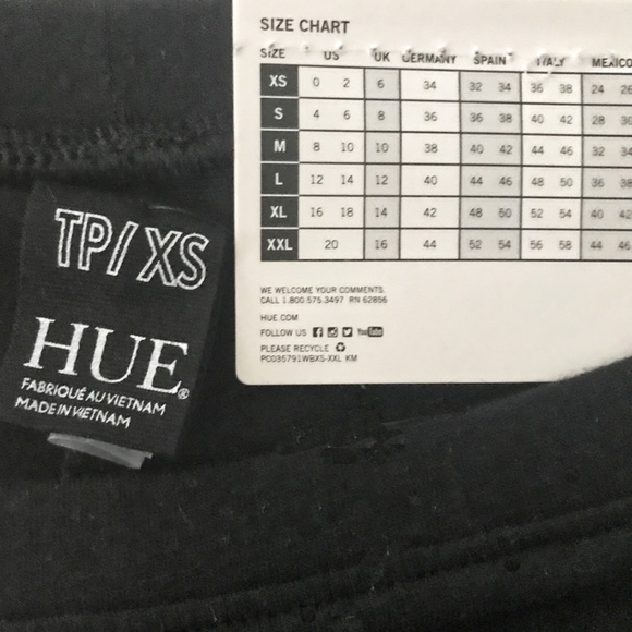 NWT HUE BLACK LEGGINGS SIZE XS - Picture 4 of 5